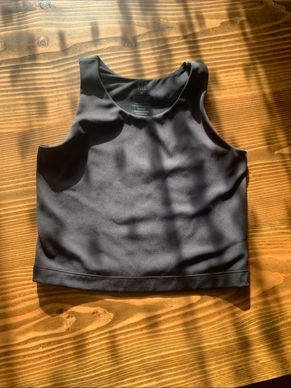 Black teens's Crop Tank Top - Classic Scoop Neck